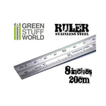 Stainless Steel Hobby Ruler 8' (20cm) - Pegasus Hobby Supplies