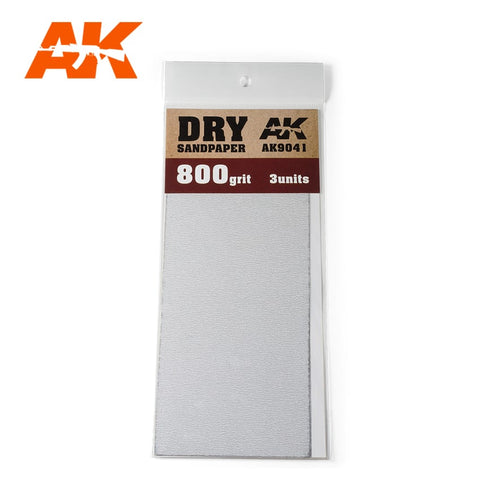 Sandpaper - 800 grit [DRY] (3 Sheets)